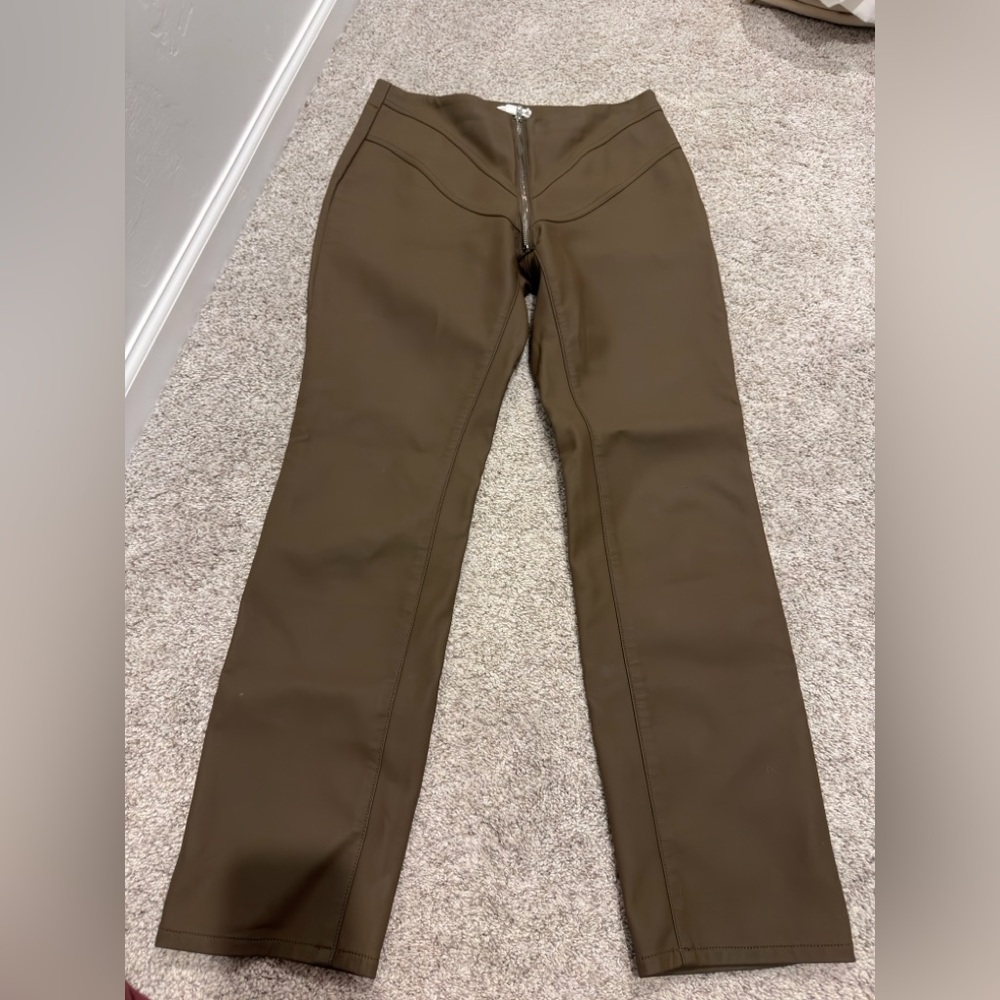 Good American Faux Leather Straight Leg Pants